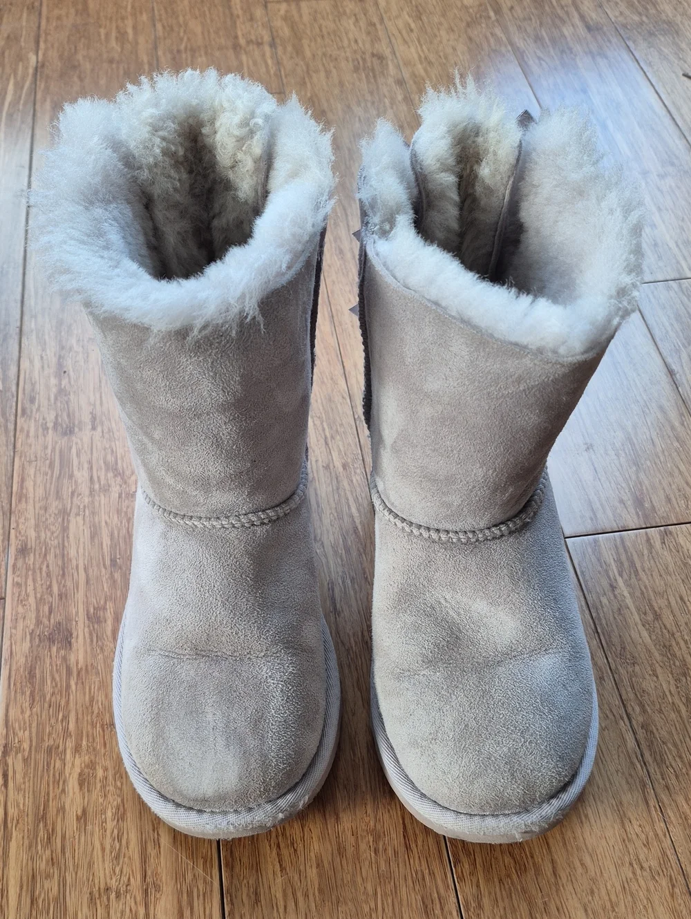 Ugg Kids Suede Shearling Boots - Pale Smoke